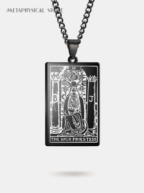 High Priestess Tarot card necklace