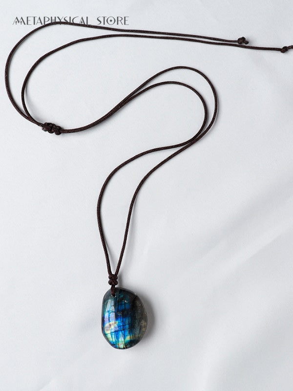 Labradorite teardrop necklace