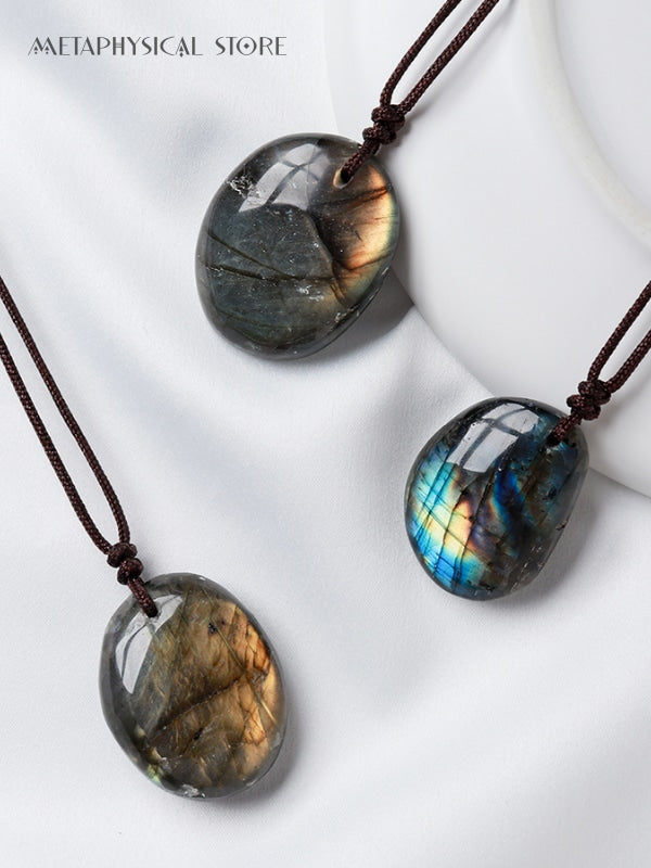 Labradorite teardrop necklace