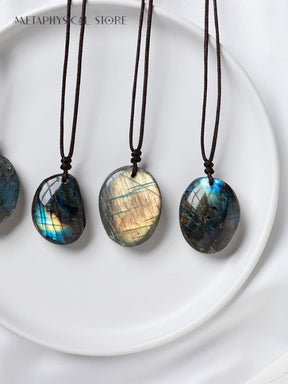Labradorite teardrop necklace