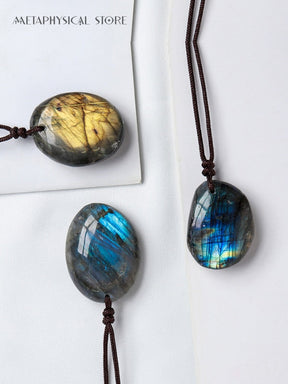 Labradorite teardrop necklace