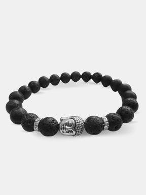 Lava rock Buddha bracelet