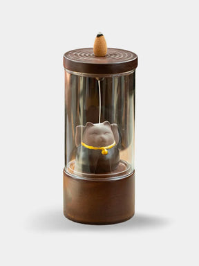 Lucky cat incense burner