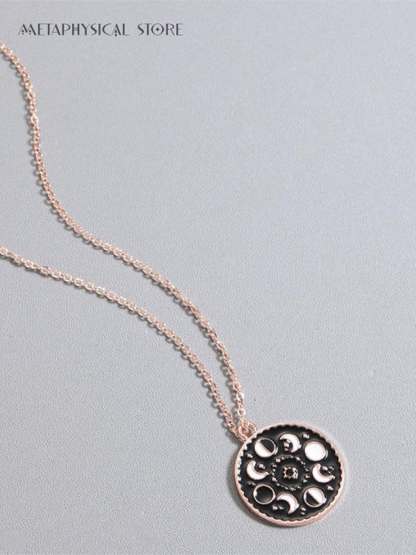 Moon phase necklace