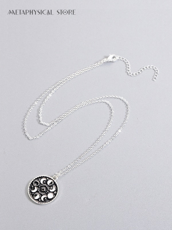 Moon phase necklace