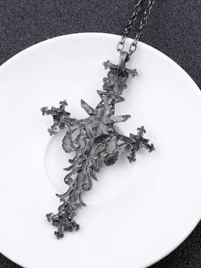 Pentagram cross necklace