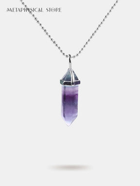 Purple fluorite necklace