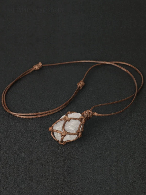 Raw stone necklace