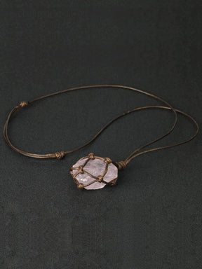 Raw stone necklace