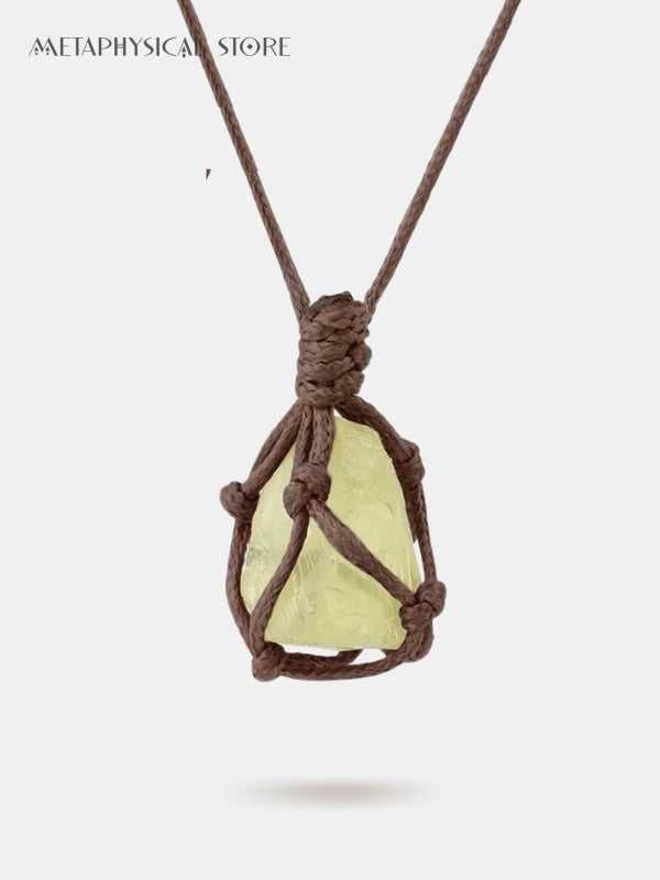 Raw stone necklace