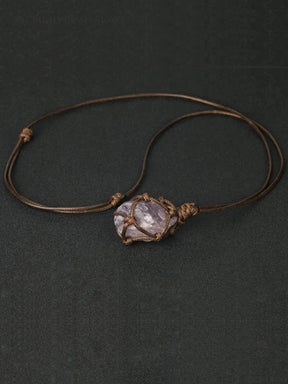 Raw stone necklace