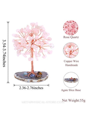 Rose Quartz Crystal Tree
