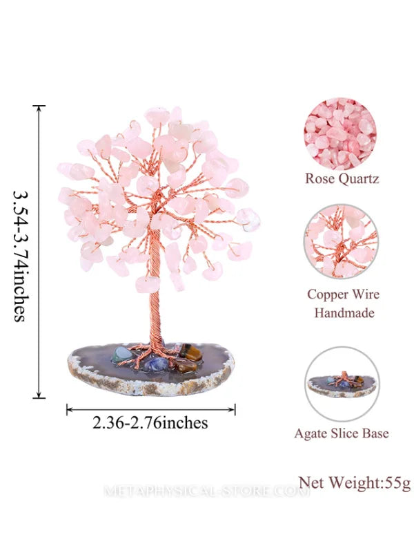 Rose Quartz Crystal Tree