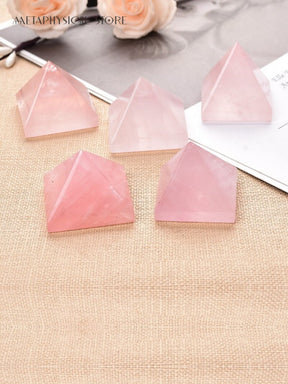Rose quartz pyramid