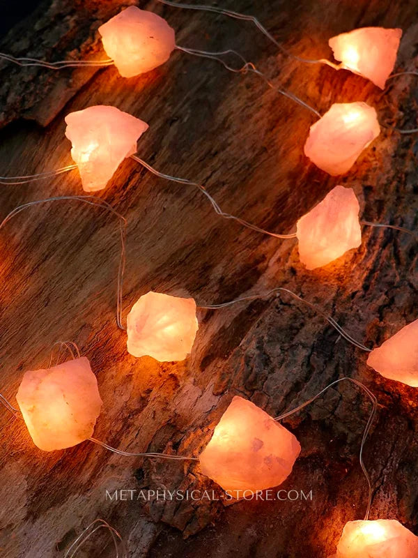 Rose quartz string lights