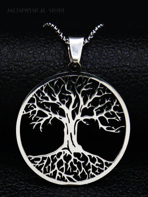 Silver tree of life necklace