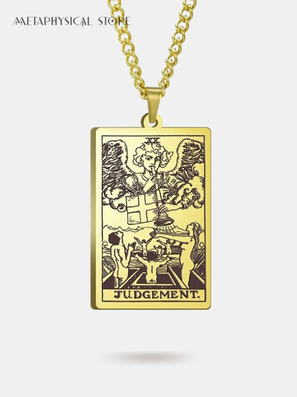 The judgment card necklace