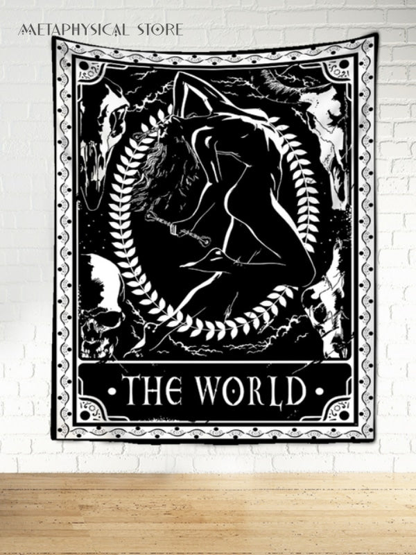 The world tarot card tapestry