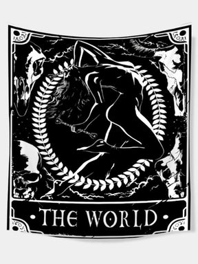The world tarot card tapestry