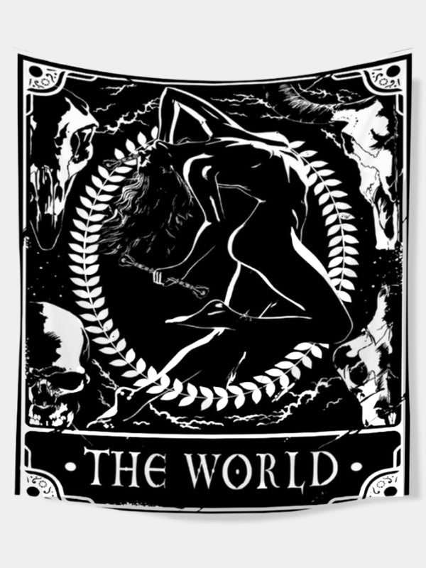 The world tarot card tapestry
