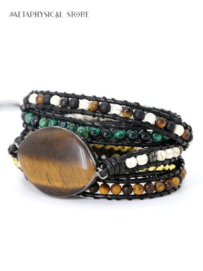 Tiger eye wrap bracelet