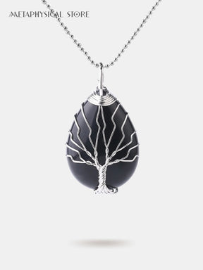 Tree of life crystal necklace