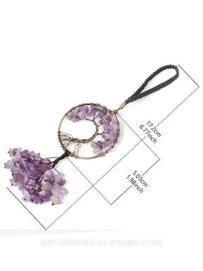Tree of Life Keychain - Amethyst
