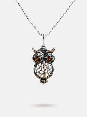 Tree of life owl necklace