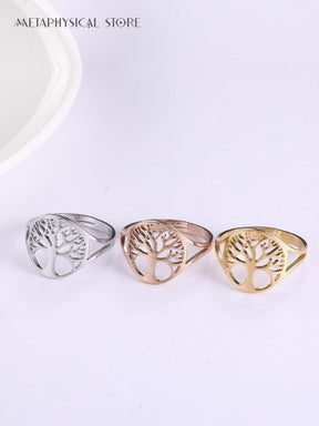 Tree of life ring gold