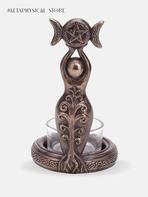 Triple Goddess candle holder