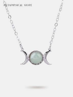 Triple moon goddess necklace