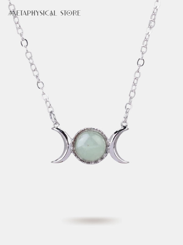 Triple moon goddess necklace