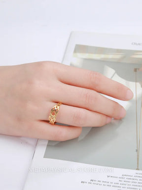 Triple Moon Ring