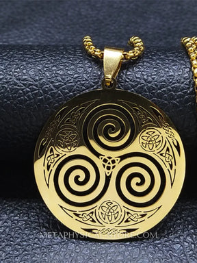 Triskele Pendant - Gold