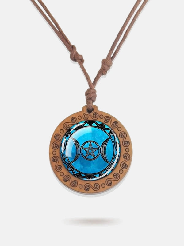 Wooden Pentacle necklace